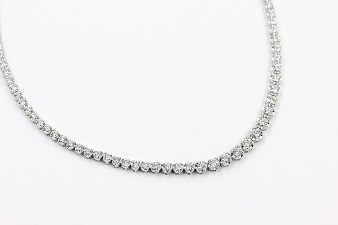 Diamond tennis necklace