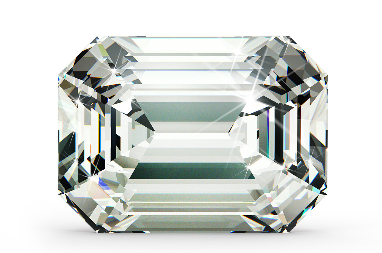 diamond shapes emerald cut engagement ring